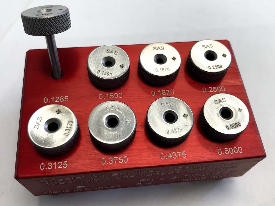 thumbnail image 2 of 21 Threaded Drill Bushing – 1/2″ Threads For Aircraft & Sheet Metal Tools (Used) 2 of 5